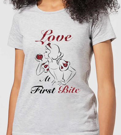 Disney Princess Snow White Love At First Bite Women's T-Shirt - Grey - L