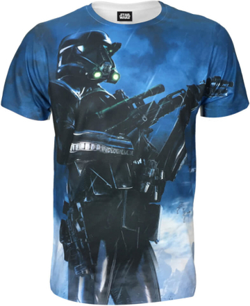 Star Wars: Rogue One Herren Battle Stance Death Trooper T-Shirt - Blau - M