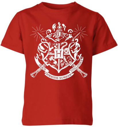 Harry Potter Hogwarts House Crest Kids' T-Shirt - Red - 9-10 Years