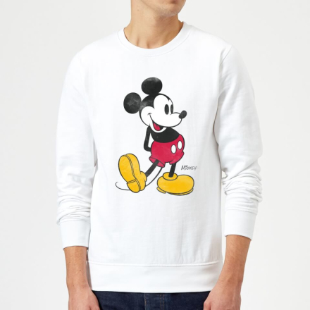 Disney Mickey Mouse Classic Kick Sweatshirt - White - M