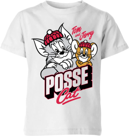 Tom & Jerry Posse Cat Kids' T-Shirt - White - 11-12 Years