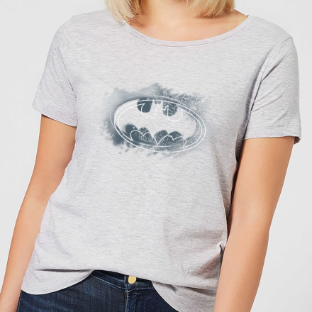 Batman Spray Logo Damen T-Shirt - Grau - XXL