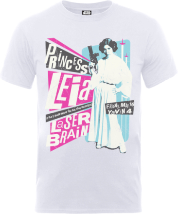 Star Wars Princess Leia Rock Poster T-Shirt - White - XXL - White