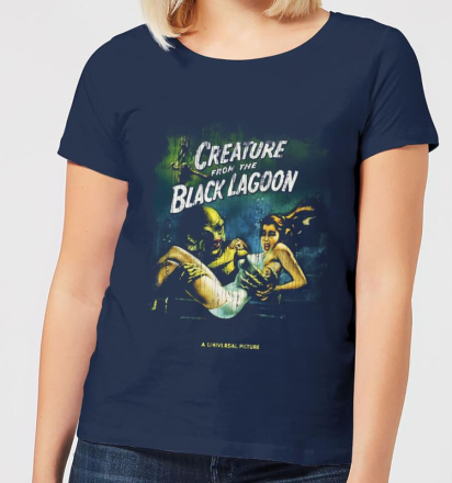 Universal Monsters Der Schrecken Vom Amazonas Vintage Poster Damen T-Shirt - Navy Blau - XL