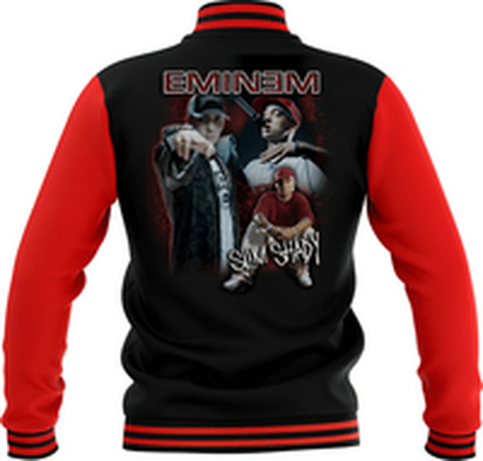 Eminem Unisex Varsity Jacket - Black / Red - S