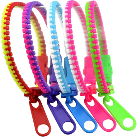 Zipper Bracelet Fidget Toy - Blå/Grön