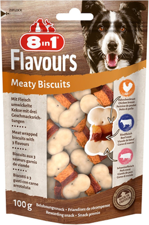 8in1 Flavours Meaty Biscuits Huhn - 100 g