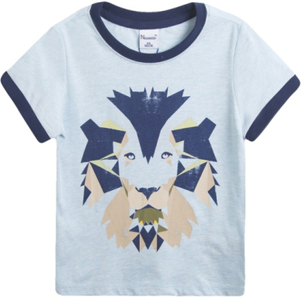 Ljusblå t-shirt med lejon (Storlek: 3 år)