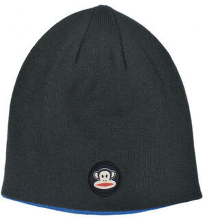 Hat reversibel junior bomuld sort/blå one-size
