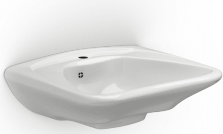 Pressalit Care Matrix Curve håndvask, 60x49 cm, hvid