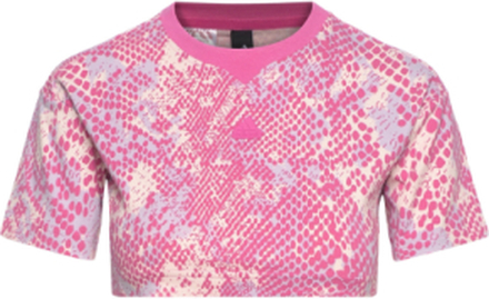 G Fi Aop T Sport T-Kortærmet Skjorte Pink Adidas Sportswear