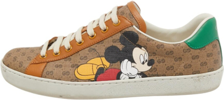 Gucci x Disney Canvas and Leather Ace Low Top Sneakers
