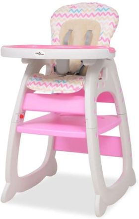 Medina 3-i-1 Konvertibel barnstol med bord rosa