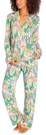 PJ Salvage Playful Prints Pyjama Grønn blomstre X-Large Dame