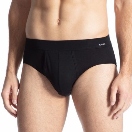 Calida Cotton Code Brief With Fly Sort bomuld Large Herre