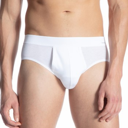 Calida Cotton Code Brief With Fly Hvid bomuld Large Herre