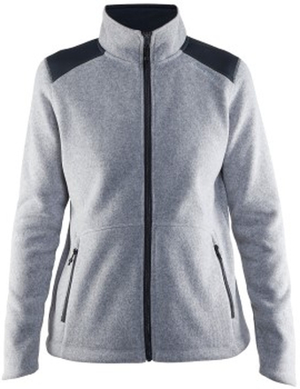 Craft Noble Zip Jacket Heavy Knit Fleece Women Grå polyester Medium Dame