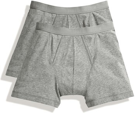 Fruit of the Loom 2P Classic Boxer Graumelliert Baumwolle X-Large Herren