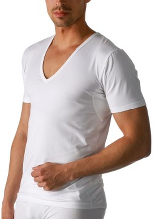 Mey Dry Cotton Functional V-Neck Shirt Vit Large Herr