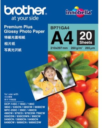 Brother Papir Photo Glossy A4 20-ark 260g