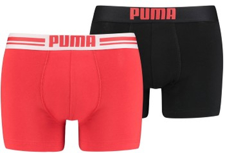 Puma Kalsonger 2P Everyday Placed Logo Boxer Svart/Röd bomull X-Large Herr