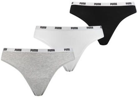 Puma Trusser 3P Iconic String Sort/Grå bomuld Small Dame