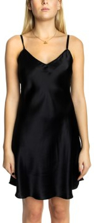 Lady Avenue Silk Satin Nightgown Sort silke X-Large Dame
