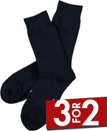 Topeco Strømper Men Classic Socks Plain Marineblå Str 41/45 Herre