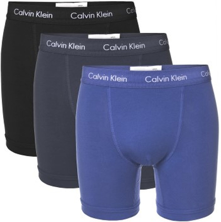 Calvin Klein 3P Cotton Stretch Boxer Brief Blå bomull Medium Herre