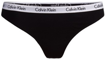 Calvin Klein Trusser Carousel Thong Sort bomuld Medium Dame