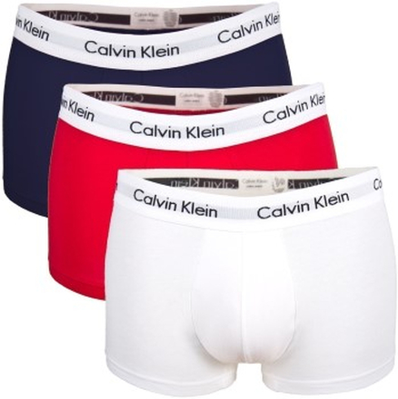 Calvin Klein 3P Cotton Stretch Low Rise Trunks Flerfarvet bomuld Large Herre