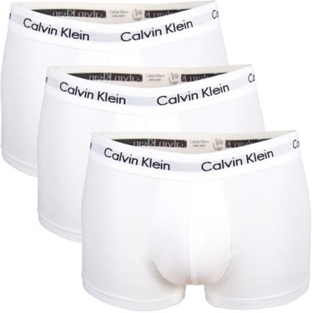 Calvin Klein 3P Cotton Stretch Low Rise Trunks Hvid bomuld Medium Herre