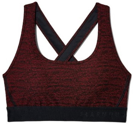 Under Armour BH Crossback Jacquard Sports Bra Rot Muster Polyester Small Damen