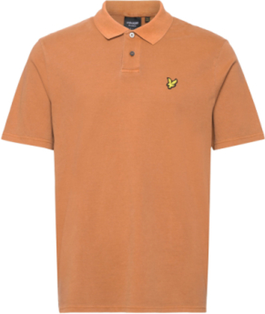 Pigment Dyed Polo Polos Short-sleeved Oransje Lyle & Scott*Betinget Tilbud