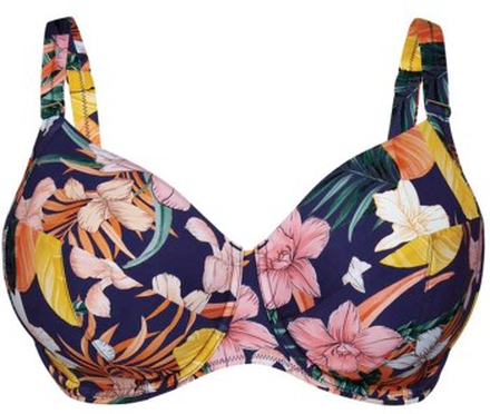Rosa Faia Tropical Sunset Bikini Top Blå m blomster H 40 Dame