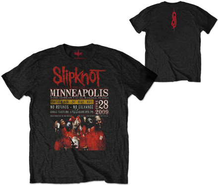 Slipknot: Unisex T-Shirt/Minneapolis "'09 (Eco-Friendly Back Print) (Large)