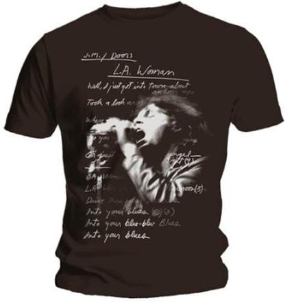 The Doors: Unisex T-Shirt/LA Woman Lyrics (Medium)