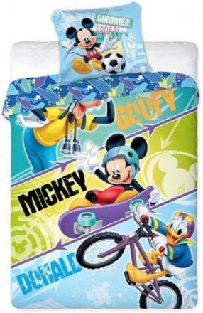 Disney dekbedovertrek Mickey Mouse Sports 140 x 200 cm multicolor
