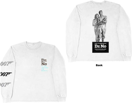 James Bond 007: Unisex Long Sleeved T-Shirt/Dr No (Back Print) (Medium)