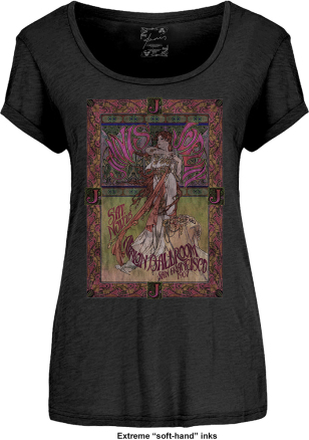 Janis Joplin: Ladies T-Shirt/Avalon Ballroom "'67 (Soft Hand Inks) (Large)