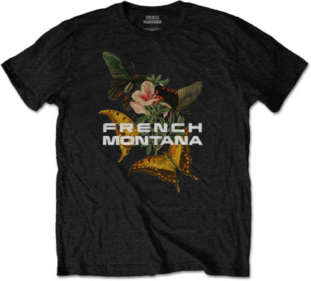 French Montana: Unisex T-Shirt/Butterfly (Medium)
