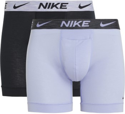 Nike 2P Dri-Fit ReLuxe Boxer Brief Violet/Sort X-Large Herre