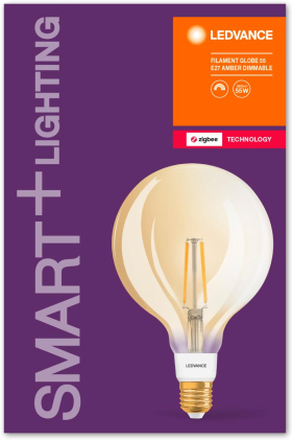 Ledvance - Smart+ Globe Clear Filament gold E27 Light Bulb - Zigbee