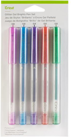 Cricut Explore/Maker Medium Point Gel Pen Set 5-pack (Glitter Brights)