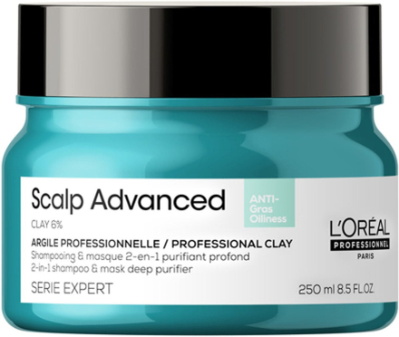 L'Oréal Professionnel Scalp Advanced Anti-Oiliness 2-in-1 Deep Purifier Clay Masque - 250 ml