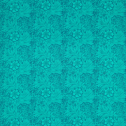 William Morris tyg Marigold Navy/Turquoise