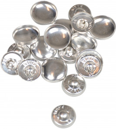 Infinity Hearts DIY tygknappar/verdragsknappar runda aluminium silver
