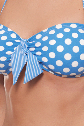 SHORT STORIES Bikini-Top niedlicher Damen Neckholder-BH mit abnehmbaren Trägern Blau