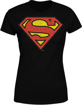 DC Originals Official Superman Crackle Logo Women's T-Shirt - Black - 5XL