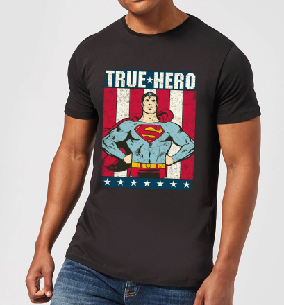 DC Originals Superman True Hero Men's T-Shirt - Black - XXL